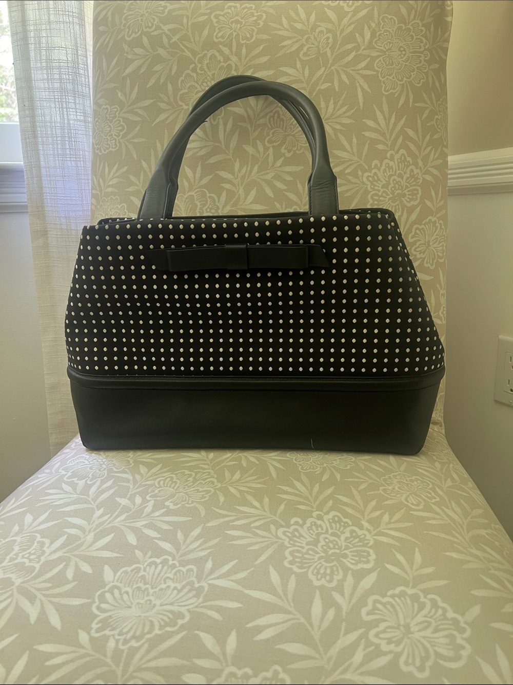 kate spade Black Studded Bow-Accent Shoulder Bag